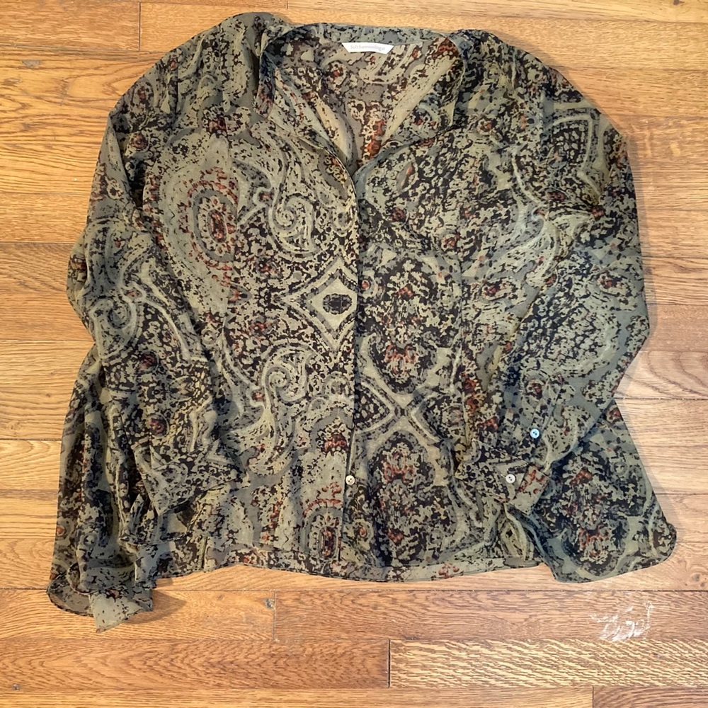 Soft Surroundings Asymmetrical Button Up